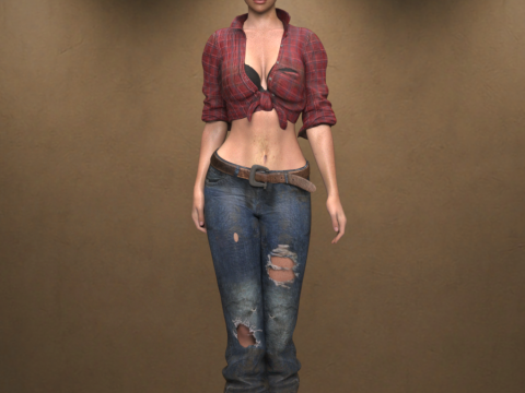 Farmergirl for Genesis 9 3D Model