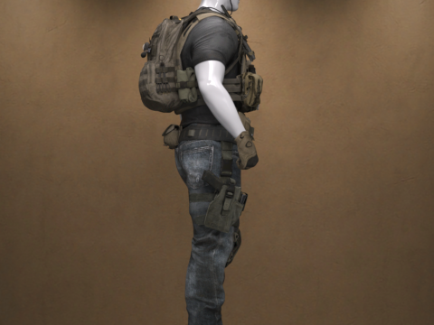 Bravo S Outfit for Genesis 9 3D Модель