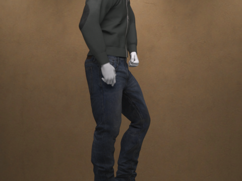 Casual Military Outfit for Genesis 9 3D Model