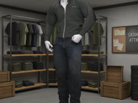 Casual Military Outfit for Genesis 9 3D Model