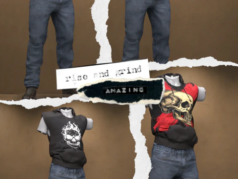 Roupa de camisa com capuz para Genesis 9 Modelo 3D