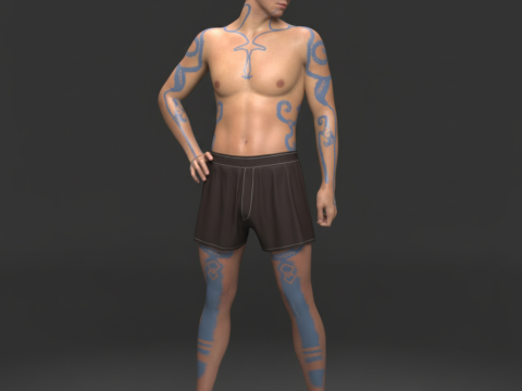 Pict Kiliann Character for Genesis 9 3D 模型
