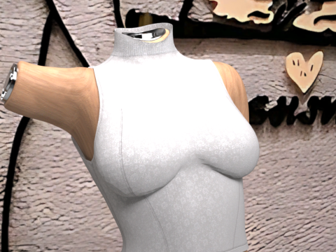 Long Top Neck for Genesis 9 Modelo 3D