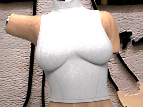 Long Top Neck for Genesis 9 Modello 3D