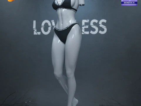 Conjunto de ropa interior Loveless para G&eacute;nesis 9 Modelo 3D