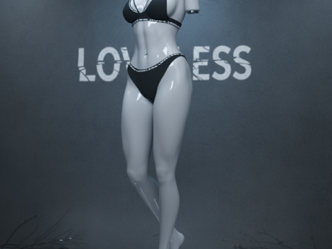 Loveless Underwear Set for Genesis 9 3D 模型