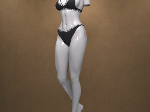 Loveless Underwear Set for Genesis 9 3D 模型