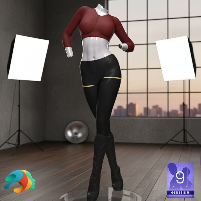 The Casual Leather Outfit 3D Model .c4d .max .obj .3ds .fbx .stl .blend 