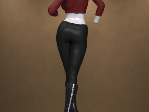 The Casual Leather Outfit 3D Model