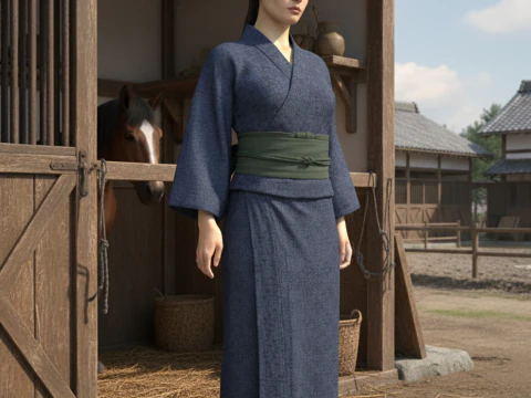 Oni Bride Character for Genesis 9 3D Model