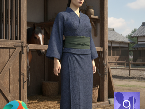 Oni Bride Character for Genesis 9 3D 모델