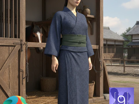 Oni Bride Character for Genesis 9 3D Model