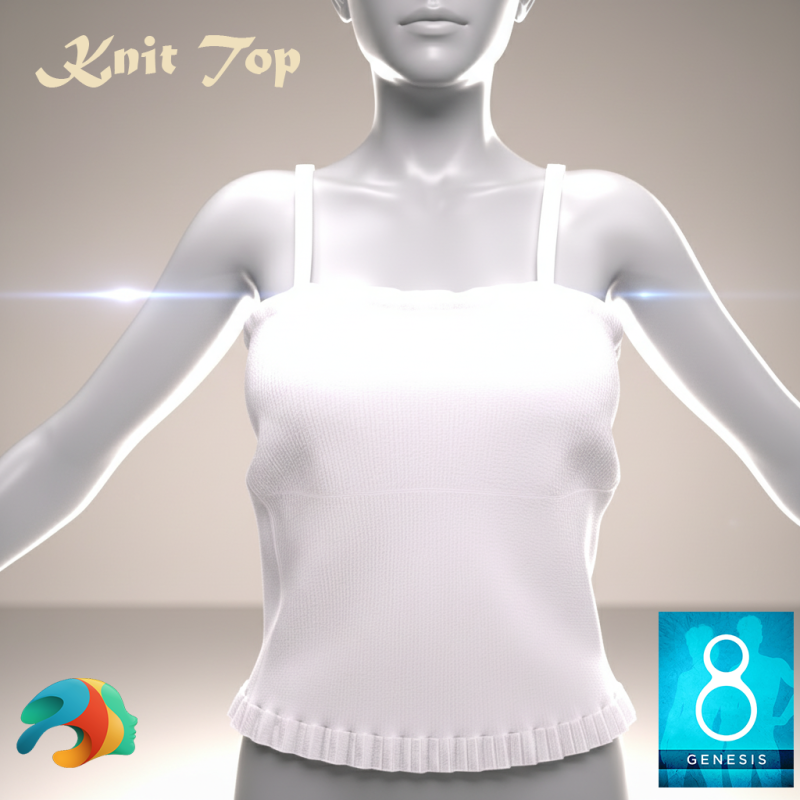 Knit Top for Genesis 8 Modello 3D .c4d .max .obj .3ds .fbx .stl .blend 