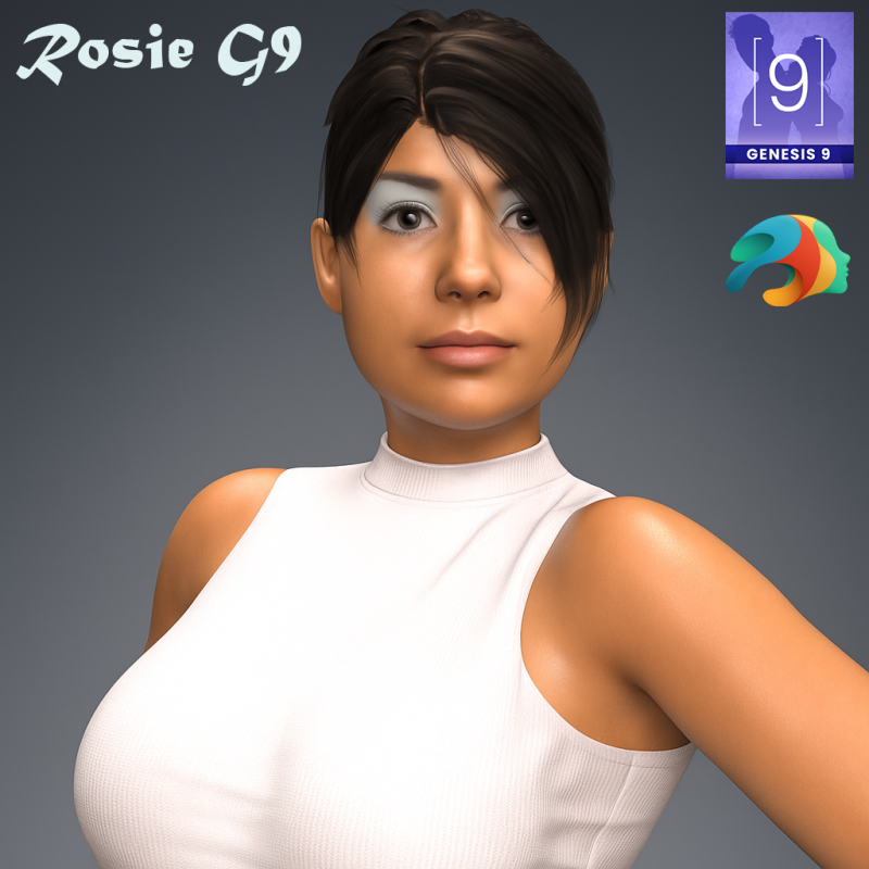 Rosie Character for Genesis 9 3D Модель .c4d .max .obj .3ds .fbx .stl .blend 