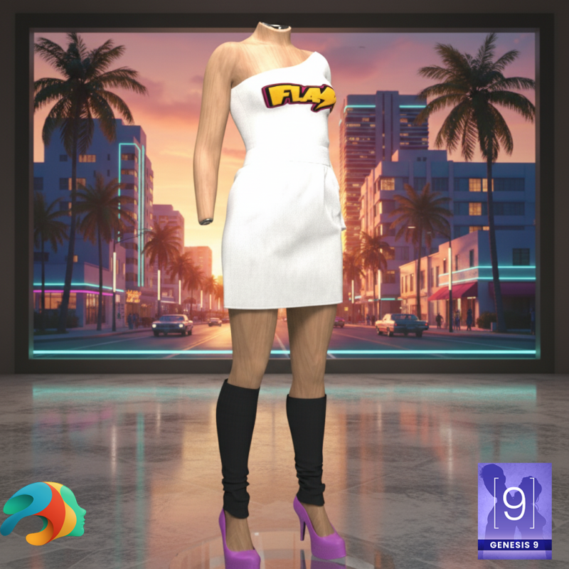 Abito anni '80 per Genesis 9 Modello 3D .c4d .max .obj .3ds .fbx .stl .blend