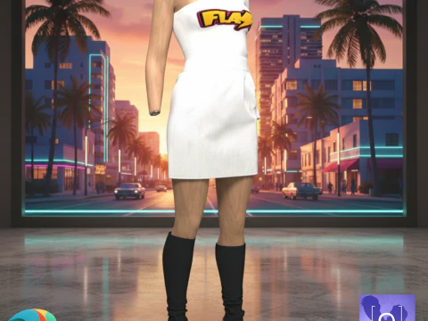 창세기 9의 80년대 의상 3D 모델