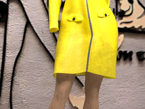 Rain Jacket for Genesis 9 3D Modell