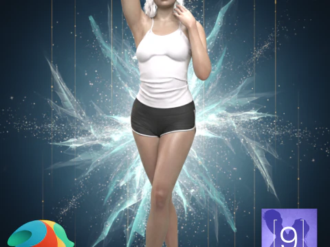 Nieve Character for Genesis 9 3D Model