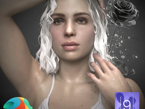 Nieve Character for Genesis 9 3D Model