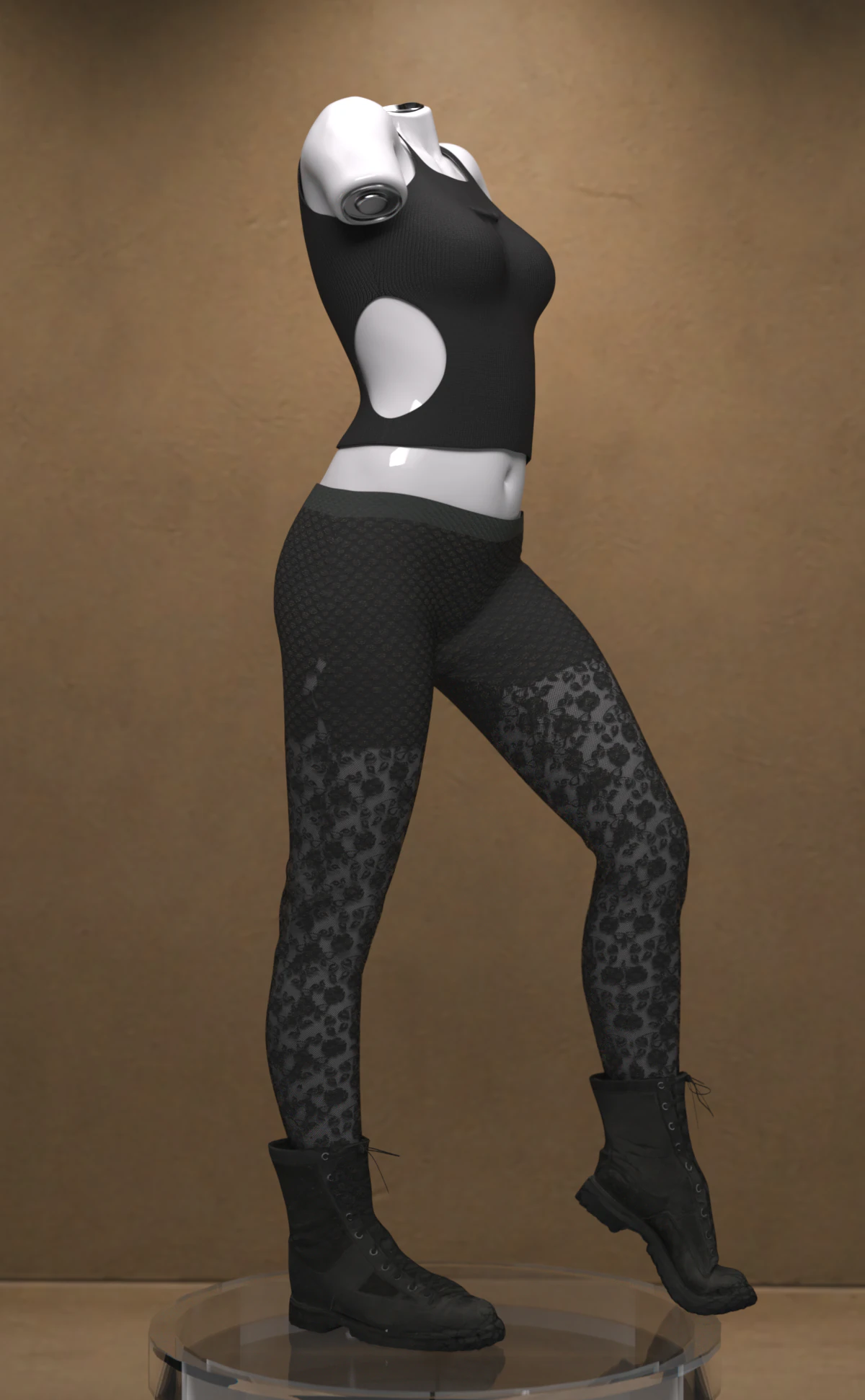 Modern Cut Outfit for Genesis 9 3D Model .c4d .max .obj .3ds .fbx .stl .blend 