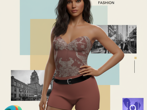 Jumpsuit for Genesis 9 Modèle 3D