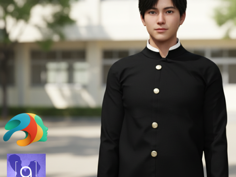 Gakuran-Uniform for Genesis 9 3D 模型
