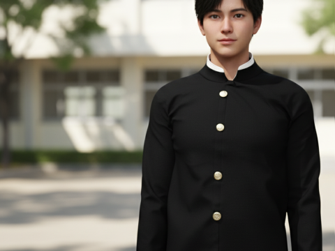 Gakuran-Uniform for Genesis 9 3D Model