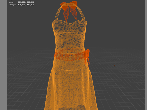 Sweetheart Dress for Genesis 9 3D Model