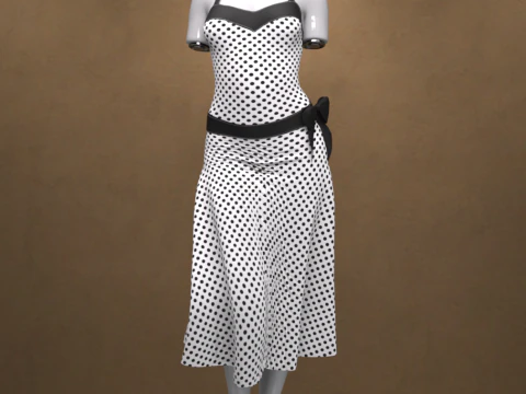Sweetheart Dress for Genesis 9 3D Model