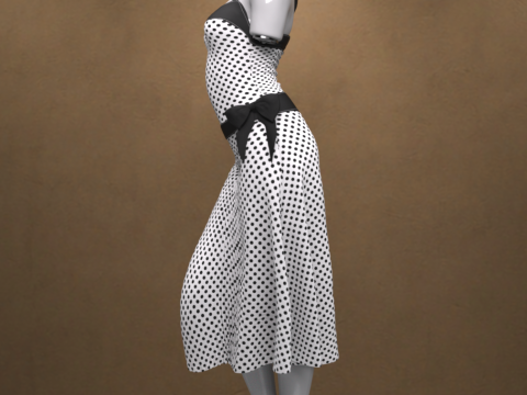 Sweetheart Dress for Genesis 9 3D Model