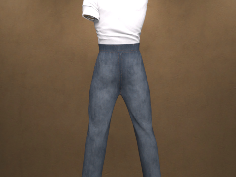 Greaser dForce Outfit for Genesis 9 3D Modell