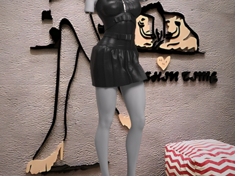 REBEL DRESS FOR GENESIS 9 Modelo 3D