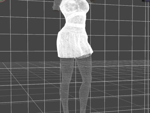 REBEL DRESS FOR GENESIS 9 3D Model