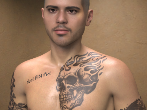 Cesar Character for Genesis 9 3D Модель