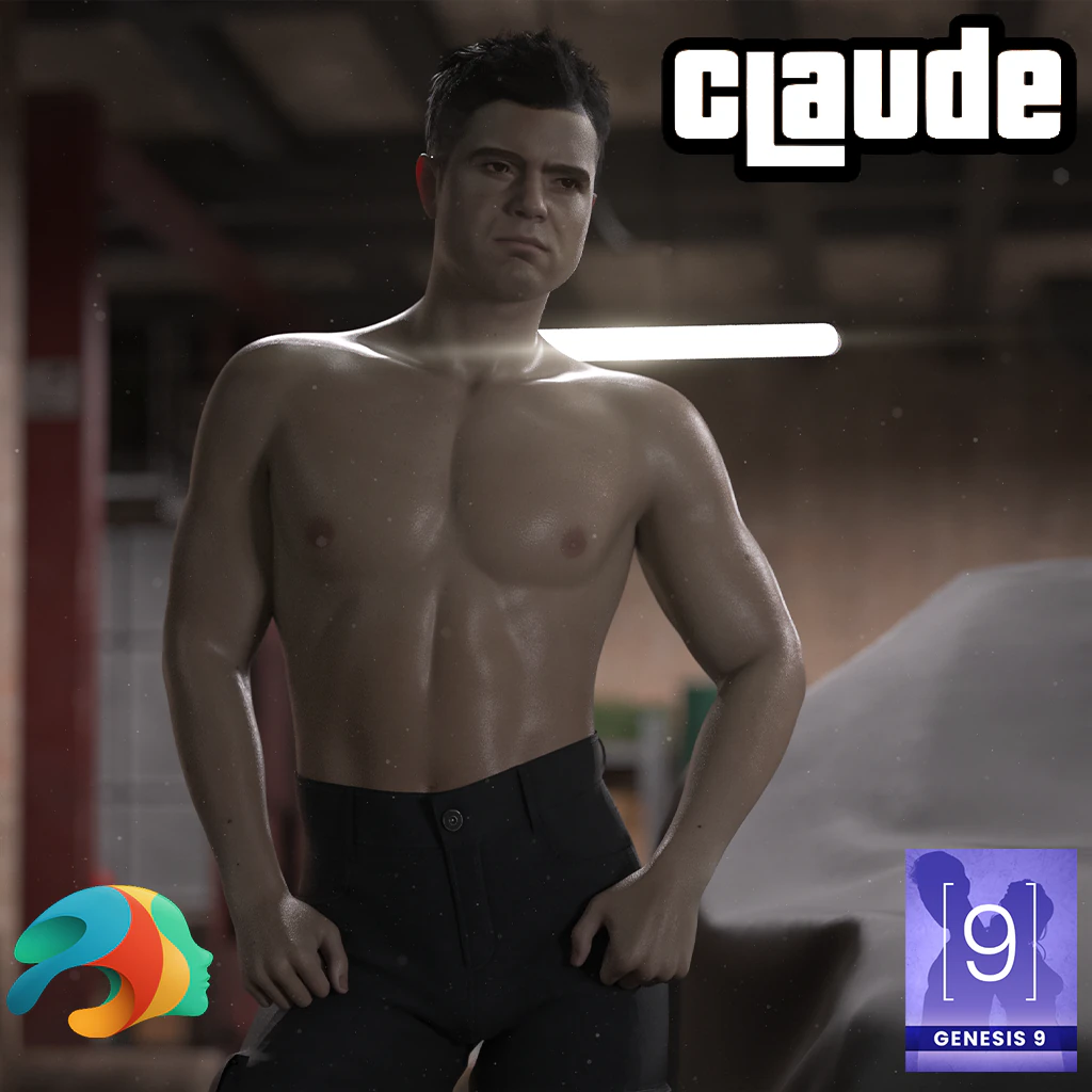 CLAUDE CHARACTER FOR GENESIS 9 3D Model .c4d .max .obj .3ds .fbx .stl .blend