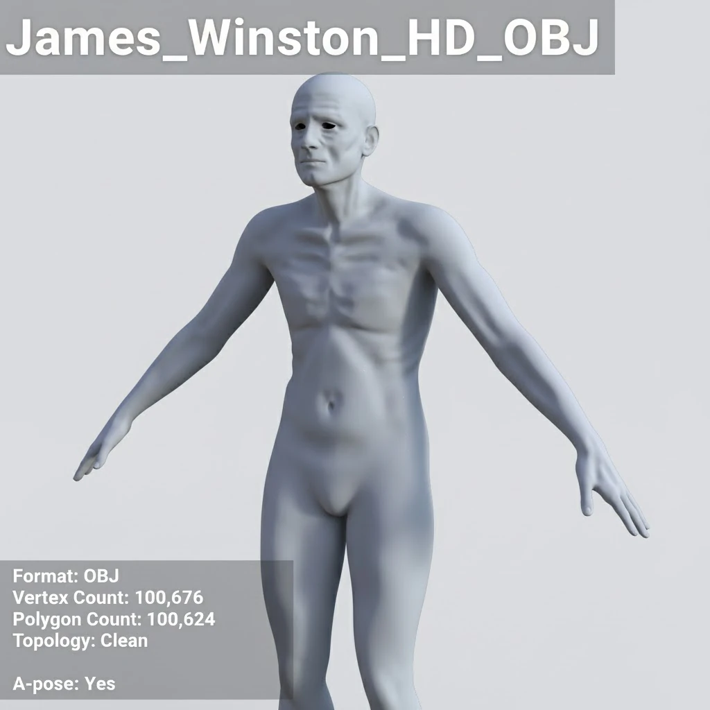Genesis 9 Base Model - Aged Male 3D Model .c4d .max .obj .3ds .fbx .stl .blend 