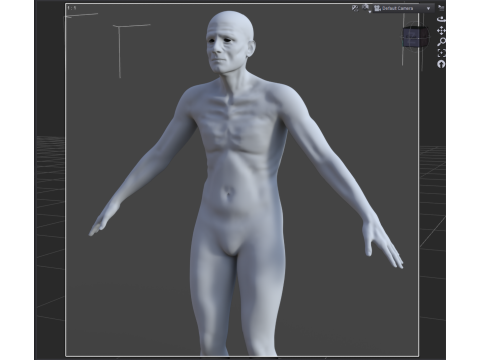 Базовая модель Genesis 9 — пожилой мужчина 3D Модель