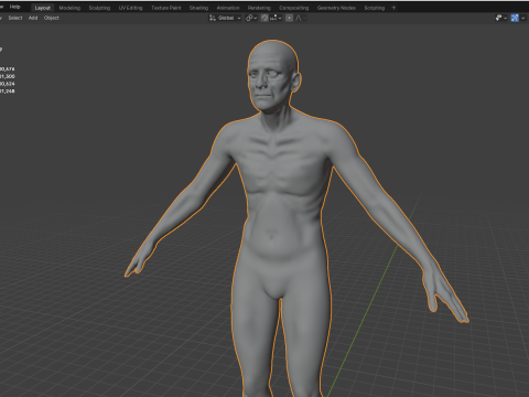 Базовая модель Genesis 9 — пожилой мужчина 3D Модель