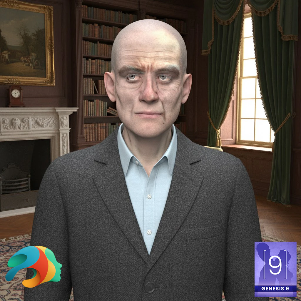 James Winston for Genesis 9 3D Model .c4d .max .obj .3ds .fbx .stl .blend 
