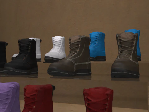 Hiking Boots for Genesis 9 3D Model