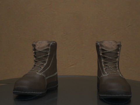 Hiking Boots for Genesis 9 3D Модель