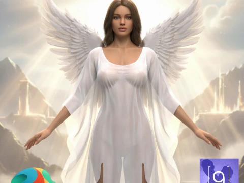 KuraiKya Angelwings per Genesis 9 Modello 3D