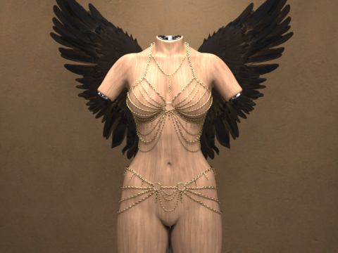 KuraiKya Angelwings for Genesis 9 3D Modell