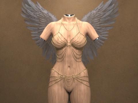 KuraiKya Angelwings for Genesis 9 3D Modell