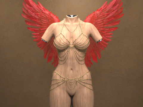 KuraiKya Angelwings for Genesis 9 3D Modell