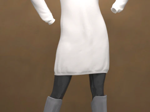 Oversize Pullover Dress Outfit for Genesis 9 3D Model