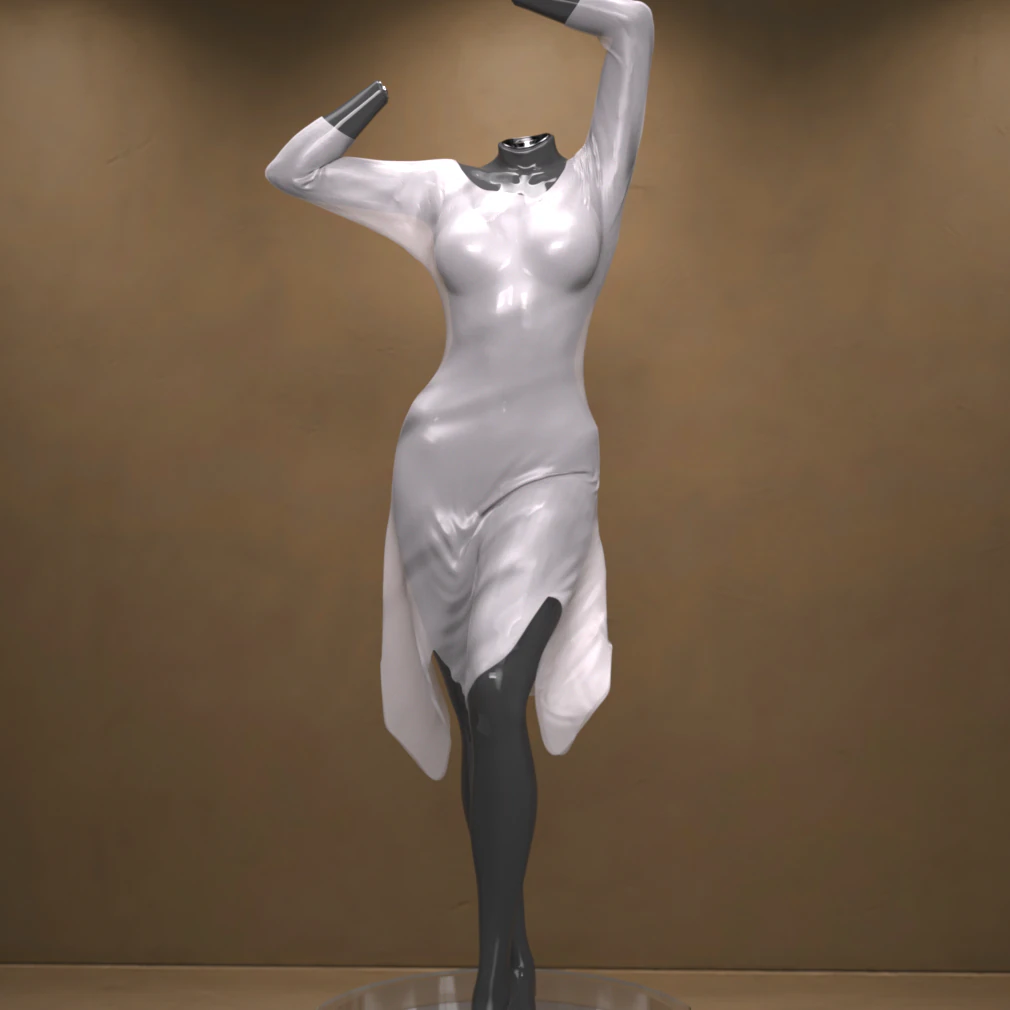 Angelic Dress for Genesis 9 3D Model .c4d .max .obj .3ds .fbx .stl .blend 
