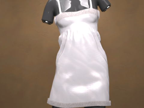 Fluffy Nightdress for Genesis 9 3D Modell