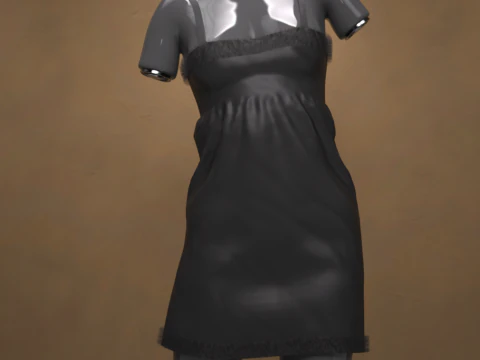 Fluffy Nightdress for Genesis 9 3D Model