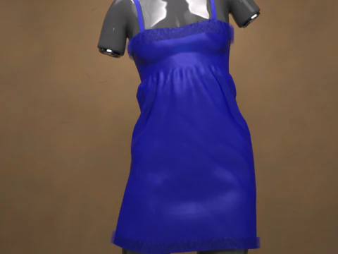 Fluffy Nightdress for Genesis 9 3D Model